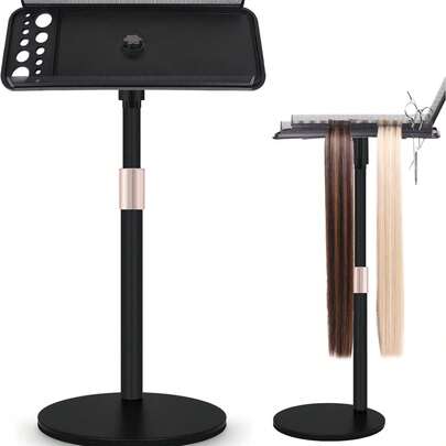 AliLeader 45cm Desktop Wig Stand With Multi-Function Wig Holder, Wig Tray, Wig Holder, Wig Tripod And Adjustable Mannequin Head