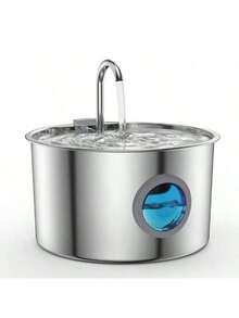 3.2L/2.8L Large Capacity Cat Water Dispenser, 304 Stainless Steel Pet Water Fountain, Circulating Filtered Water, Automatic Water Feeder, Quiet Water Pump, Suitable For Cats And Dogs, Visible Window Design - Multicolor - View 15