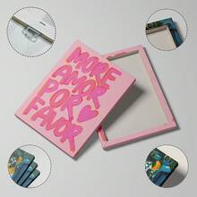 1幅极简主义帆布印刷艺术品，“More Amor Por Favor”（请多给我一些爱）文字墙画，少女风装饰画，适合卧室、客厅或办公室宿舍，可选带框或不带框。 - 彩色 - 查看 7