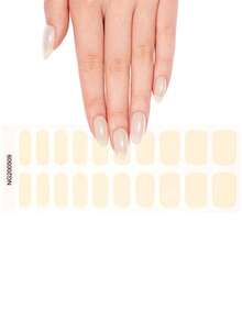 一盒20片装，天然持久经典情人节DIY珍珠浅绿色极光美甲凝胶贴纸，适用于长指甲，UV固化，易于粘贴和卸除。 - 彩色 - 查看 10