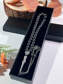 1 pieza Juego de 33 cuentas de oración de piedra natural, artículo esencial para el Ramadán - Multicolor - Ver 1