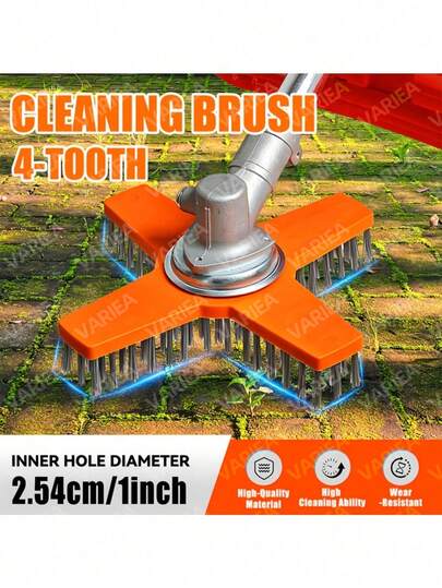 VARIEA 10-Inch Nylon Brush Trimmer Cleaning Brush - 1-Inch Installation Hole Diameter, Nylon Cleaning Brush, Wear-Resistant Material, Lawn And Garden Care Accessory - Effectively Removes Stains, Yard Maintenance, Floor Cleaning - Winter Snow Removal - Christmas Gift