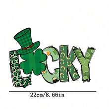 1pc/2pcs/3pcs St. Patrick's Day Letter Heat Patch, Durable Long-Lasting Heat Transfer Sticker For DIY T-Shirts, Sweatshirts, Jeans, Hoodies, Backpacks, Jackets, Handbags, Pillows - L+S - View 4