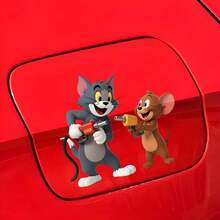 Warner Bros 1张卡通杰瑞老鼠汽车外饰贴纸，油箱贴纸，遮阳贴纸，防刮擦汽车外饰配件 - A - 查看 5