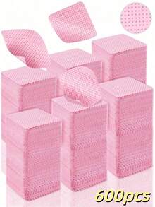 1000-Count Lint-Free Acetone-Resistant Nail Polish Remover Wipes Professional Prep Pads For Gel Polish Removal Eyelash Extension Cleaning Waterless Manicure Wipes Salon-Quality Supplies For Home & Beauty Studio Use - 彩色 - 查看 8