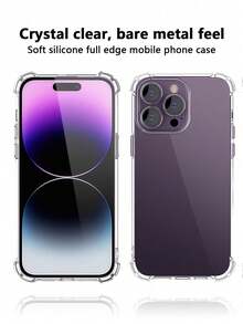 奢华透明防震软壳 – 一款柔软的 TPU 缓冲保护壳，兼容苹果设备，采用极简设计和高透明度，是保护手机的完美礼物。 - 無色 - 查看 6