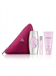 GUESS 女士 4 件套礼品套装（2.5 盎司 EDP 喷雾 + 3.3 盎司 B/L + 0.5 盎司 EDP 喷雾 + 小袋）EDP 2.5 盎司/75 毫升 + 3.3 盎司/100 毫升 + 0.5 盎司 - 多樣化香型 - 查看 2