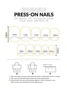 24pcs French Short Square Press On Nails Set With 3D Embossed Leopard Print Floral Rhinestone Decorations Includes 1pc Jelly Gel And 1pc Nail File Reusable Artificial Nail Tips For Women Girls Party Date Daily Wear Sweet Cool Stylish - 彩色 - 查看 5