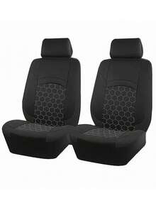 Funda de asiento de coche con estilo deportivo, de poliéster con acolchado y bordado de fútbol, ajuste universal para la mayoría de los coches - 2 asientos delanteros - Ver 14