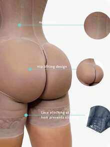 Women Colombian Shapewear,Faja Body Shaping , Tummy Control Body Shaperwear, Buttock Lifting,Thigh Slimming Bodysuit - Mauve Purple - View 5