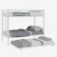 Kids Bed Frames, Headboards & Footboards - White + Iron + Bedroom - View 2