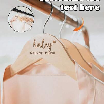 Personalized Bridesmaid Dress Hanger, Customized Wedding Dress Hanger, Personalized Bridesmaid Dress Hanger, Personalized Bridesmaid Dress Hanger Wedding Dress Hanger, Bride Dress Hanger, Engraved, Reusable, Multifunctional, Fashionable, Exquisite
