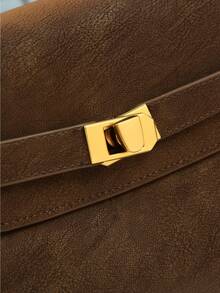 New Arrival College Style Women's Handbag, High-End Niche Design Matte Small Tote Bag - Coffee - View 12