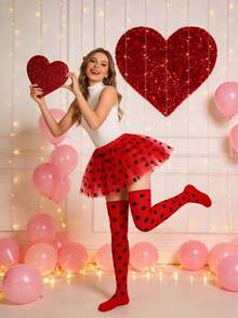 Valentine's Day Dress Up Accessories Combination, Ladybug Socks+Ladybug Group, Dress Up Props, Lovers Will Save On Dressing Up. - Multicolor - View 4