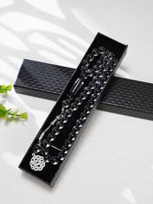 1 pieza Estuche de regalo premium con set de 45 piezas de pulsera con cuentas de perlas, rosario de oración diaria - Multicolor - Ver 10