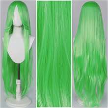 Karida 60cm/24inch Extra Long Straight Synthetic Hair Wig With Bangs, Colorful, Suitable For Daily Use, Cosplay, Halloween, Christmas, St. Patrick's Day And Other Costume Parties - Multicolor - View 178