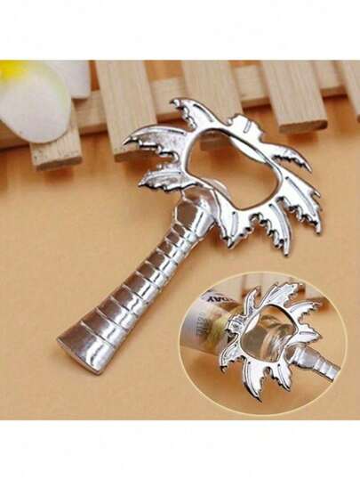 1pc Bottle Cap Opener Silver Color Palm Tree Wine Barware Tool Wedding Party Favor Gift