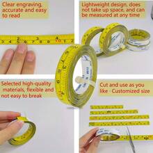 5m/3 Meters/2m/1m Selectable Self-Adhesive Measuring Tape, With Inch & Centimeter Scale, Dual-Sided Reading, 12.5mm Wide Soft Fit Ruler, Suitable For DIY And Sewing - Self-adhesive Measuring Tape - View 5