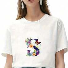 1pc/2pcs/3pcs Letter S Flower Heat Patch, Durable Long-Lasting Heat Transfer Sticker For DIY T-Shirt, Sweatshirt, Jeans, Hoodie, Backpack, Jacket, Handbag, Pillow - L - View 6