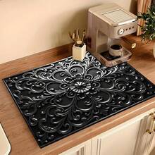 (Hot !!!) 1pc Flat Stove Protector Mat, Rubber Non-Slip Heat-Resistant Kitchen Utensil Protector Mat, Suitable For Induction Cooker, Glass Stove, Multi-Functional Scratch-Resistant Mat, Also Can Be Used As Oven, Washing Machine, Dryer, Kitchen Protector Mat. - Multicolor - View 10