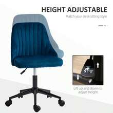 Swivel Office Chair, Height Adjustable, Lounge Chair, Office Chair, Blue With Ergonomic Design - Royal Blue - View 4