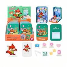 Zootopia Judy Hopps And Nick Wilde Shaped Cute Cartoon Erasers, Mini 3D Erasers In Gift Box, DIY Assembly, Back To School Essential And Gift - Nick Wilde - View 12