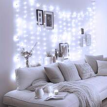 300 LED Fairy String Lights, USB Powered Curtain Lights With Remote Control, 8 Modes, Suitable For Christmas, Ramadan, Valentine's Day, Holiday Parties, Weddings, And Home Use - USB Curtain Light - View 4