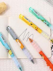 5支装宝可梦皮卡丘可爱中性笔，0.5mm黑色墨水，学校办公用品文具派对礼品 - 套裝 - 查看 3