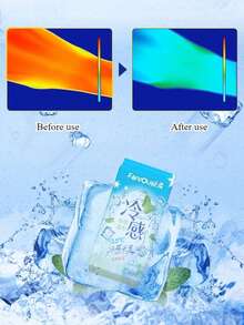 Cooling Wet Wipes, Refreshing Chilled Portable Wet Tissues, Cooling Effect -3.5C, Data From Third-Party Professional Testing Institution, Actual Effect May Vary - Multicolor - View 3