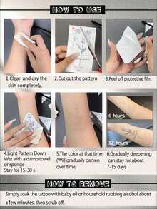 Temporary Tattoos - Blue - View 6