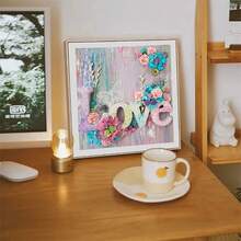 LaoJieYuan 2026新款蝴蝶花卉爱心预印十字绣套件DIY刺绣全套工具包爱好缝纫手工绘画成人批发DIY套件工艺品刺绣套件十字绣套件钩针套件戳绣套件缝纫配件缝纫套件绣线工艺套件针线材料缝纫图案钩针工艺用品刺绣套件初学者缝纫图案 - 需要自己繡-不含框架 - 查看 7