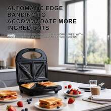 SOKANY 08123 Multi-Function Breakfast Maker, Sandwich Maker, Waffle Maker. 750W High Power. Double-Sided Heating, One-Touch Auto Sealing. Non-Stick Baking Plate, Easy To Clean. Suitable For Making Sandwiches, Waffles, Fried Eggs, Etc. Ideal For Quickly Preparing Breakfast And Healthy Light Meals. - EU E Type Plug(220-240V) - View 6