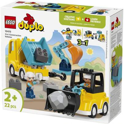  3-in-1 Bouwvoertuigen Lego Duplo Bouwset ✅ Levering binnen 24/48 uur naar Spanje (vasteland) - LEGO DUPLO - Ref. 10475