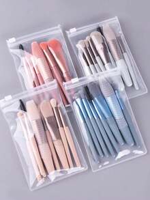 Bộ 8 cọ trang điểm, bộ cọ trang điểm kết hợp, bộ sưu tập cọ trang điểm, bộ dụng cụ trang điểm, bộ cọ trang điểm hoàn chỉnh - A - Xem 5