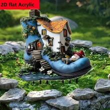 Bohemian Gnome House Acrylic Garden - Charming Outdoor Decor For Yard, Lawn & Flower Beds, Perfect Birthday Or Holiday Gift For Family And Friends - A - View 3
