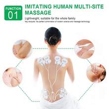 1 Set Dual Channel Digital Massager 8 Modes 15 Intensities Physiotherapy Massage Machine EMS Muscle Stimulator TENS Unit Body Relax Full Body Massage Fatigue Relief With Replacement Electrode Pads - Multicolor - View 6