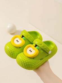 1双儿童卡通EVA两用透气凉鞋，平底时尚可爱拖鞋，适合春夏穿着 - 綠色 - 查看 13