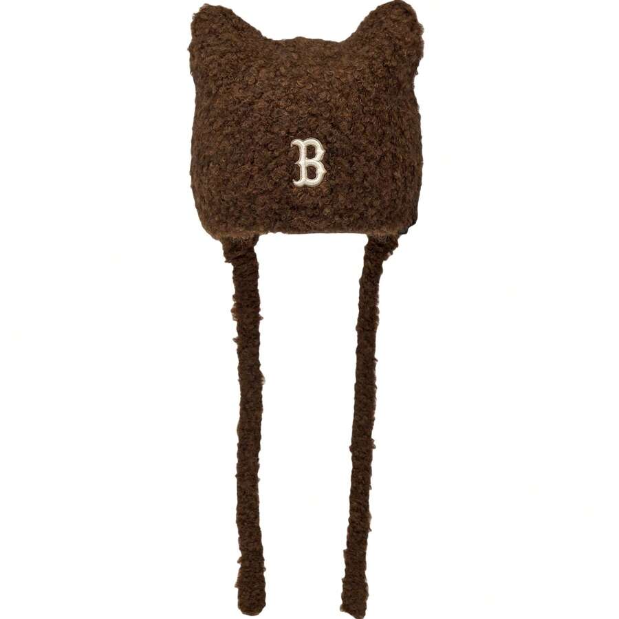 MLB Embroidered Fashion Knit Beanie With Ear Flaps - Versatile Warm Hat - View 1