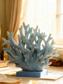1 pièce Décoration de corail en résine blanche minimaliste de style nordique - Ornement de bureau de style océanique, convient pour la décoration de la chambre, du salon, de la bibliothèque | Décoration d'intérieur à la mode pour créer une ambiance chaleureuse - Multicolore - Voir 6