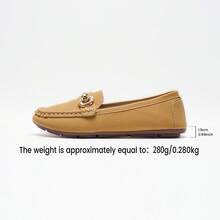 1 Pair Women's Casual Slip-On Flat Loafers, College Style Versatile Yellow Moccasins For Daily, Outdoor, Commute, Sports, Suitable For All Seasons, Ramadan/Holiday Gift - Turmeric 10 - View 7