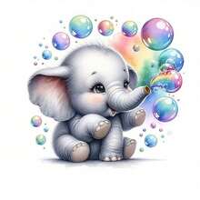 1张/2张/3张装 耐用持久热转印贴纸，图案为大象吹泡泡，适用于DIY T恤、卫衣、牛仔裤、连帽衫、背包、夹克、手提包、枕头等。 - 3PCS-S - 查看 3