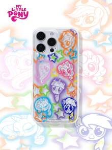 MY LITTLE PONY 1个奢华优雅的小马宝莉主题透明气垫手机壳，官方授权产品，兼容 16/16 Pro/16 Plus/16 Pro Max、17/17 Pro/17 Pro Max、15/15 Pro/15 Plus/15 Pro Max、14/14 Plus/14 Pro Max、13/13 Pro/13 Pro Max、12/11/X/XR/XS Max、Galaxy S25 Ultra、S24 FE、S23 Plus、S22、S21、S20 FE，一款可爱的圣诞节智能手机保护套。 - 無色 - 查看 2