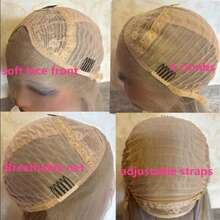 2026新款时尚蕾丝假发，女士铂金色，带灰棕色发根，自然发际线，合成纤维，蓬松深波浪蕾丝前假发，13x4预拔毛，无胶，适合角色扮演、派对、日常佩戴，女士、女孩、女性，顶级假发 - 彩色 - 查看 10