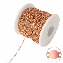 Dây chuyền hạt thép không gỉ 100cm, dây chuyền hạt nhựa nhiều màu sắc phong cách Bohemian, dây chuyền tráng men để làm trang sức DIY và phụ kiện vòng cổ. - Chuỗi tự làm - Xem 11