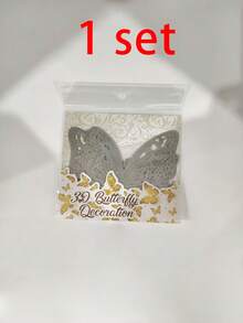 12pcs/Set 3D Hollow Butterfly Wall Stickers, Fridge Magnets, Wall Decor Stickers, Cake Decorations, Wedding Decorations, Living Room Home Decor, Gender Reveal Party Decorations, Bedroom Decor, Christmas Decorations, Halloween Decorations - Multicolor - View 11