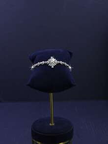 5件套奢华皇家风格水滴流苏新娘首饰套装，包括项链、手链、耳环、戒指，适合日常婚礼佩戴，结婚周年纪念礼物（附赠金色礼盒） - 白色 - 查看 7