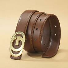 1条女士时尚百搭金色扣环腰带，牛仔裤腰带 - 彩色 - 查看 4