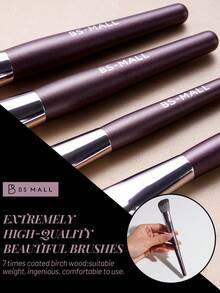 BS-MALL 20pcs High Quality Pearl Makeup Brush Set, Professional Makeup Tools Makeup Artist Eyeshadow Brush, Foundation Brush, Blush Brush - Rust Brown - View 4