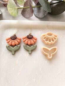 1/2/3/13件套波西米亚风花朵粘土切割器，用于珠宝制作，可爱花朵耳环粘土工具，花朵吊坠粘土切割器，用于DIY吊坠、项链、手链 - Clay Cutter - 查看 12