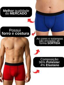 Set Of 10 Men's Plus Size Microfiber Boxer Briefs (Extra Large) - 各種各樣的 - 查看 5